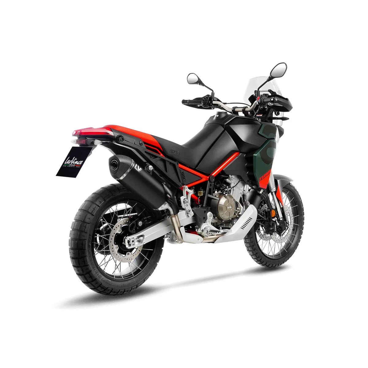 Aprilia Tuareg 660 (22-26) LeoVince LV-14 slip-on – rustfri – sort – ekstra produktvisning af lyddæmper, finish og detaljer 2