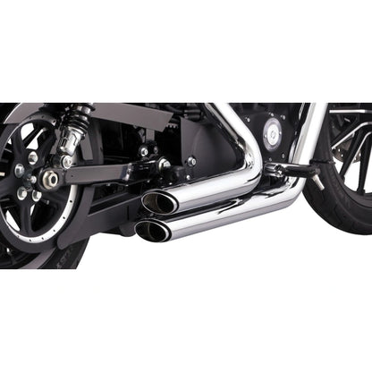 Harley-Davidson Sportster (14-22) Shortshots Staggered komplet udstødning, krom – Vance & Hines – detaljebillede af udstødning og finish 2