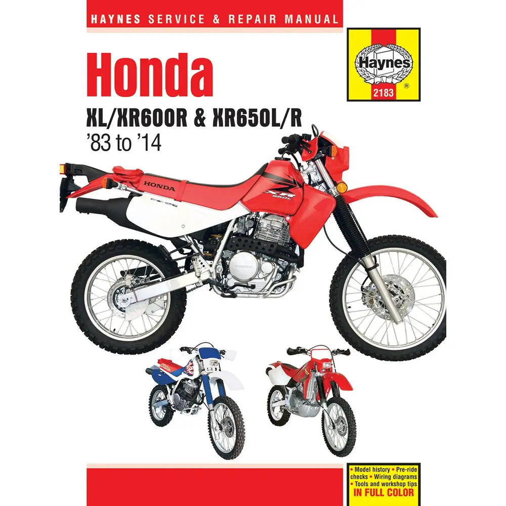 Honda XL600R/XR600R/XR650L/R (1983–2020) værkstedshåndbog – Haynes – Haynes værkstedsmanual til service og reparation