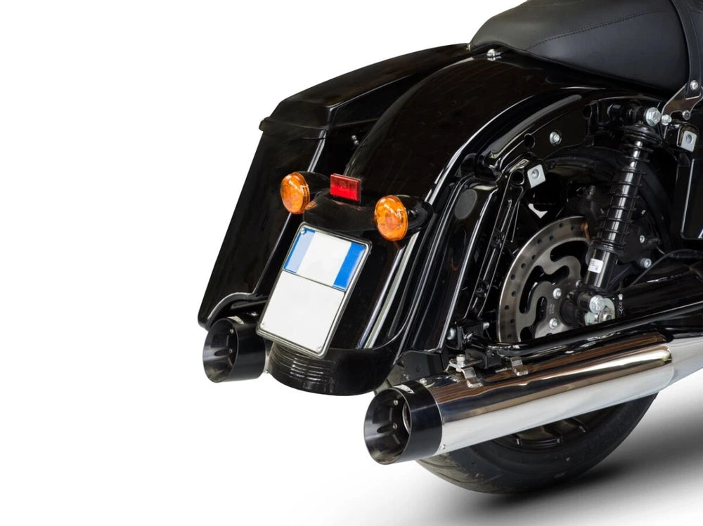 Harley-Davidson Touring (17-24) 4,5" Slash Cut slip-ons, krom – Zard – produktbillede 4