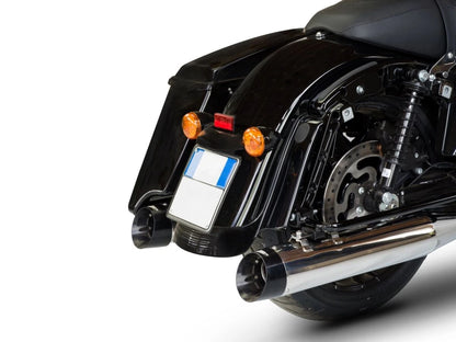 Harley-Davidson Touring (17-24) 4,5" Slash Cut slip-ons, krom – Zard – produktbillede 4