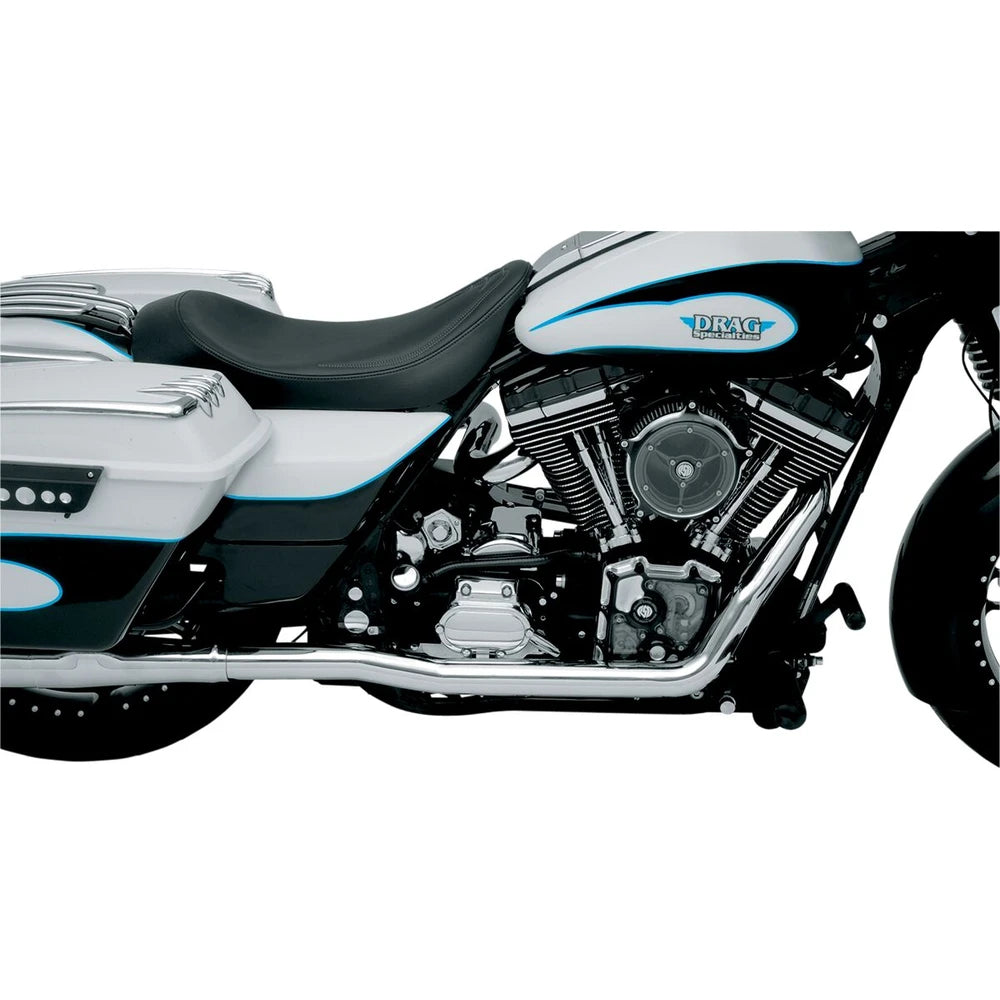 Harley-Davidson Touring (95-08) Dresser Duals forrør, krom – Vance & Hines – nærbillede af endcap og lyddæmper 4