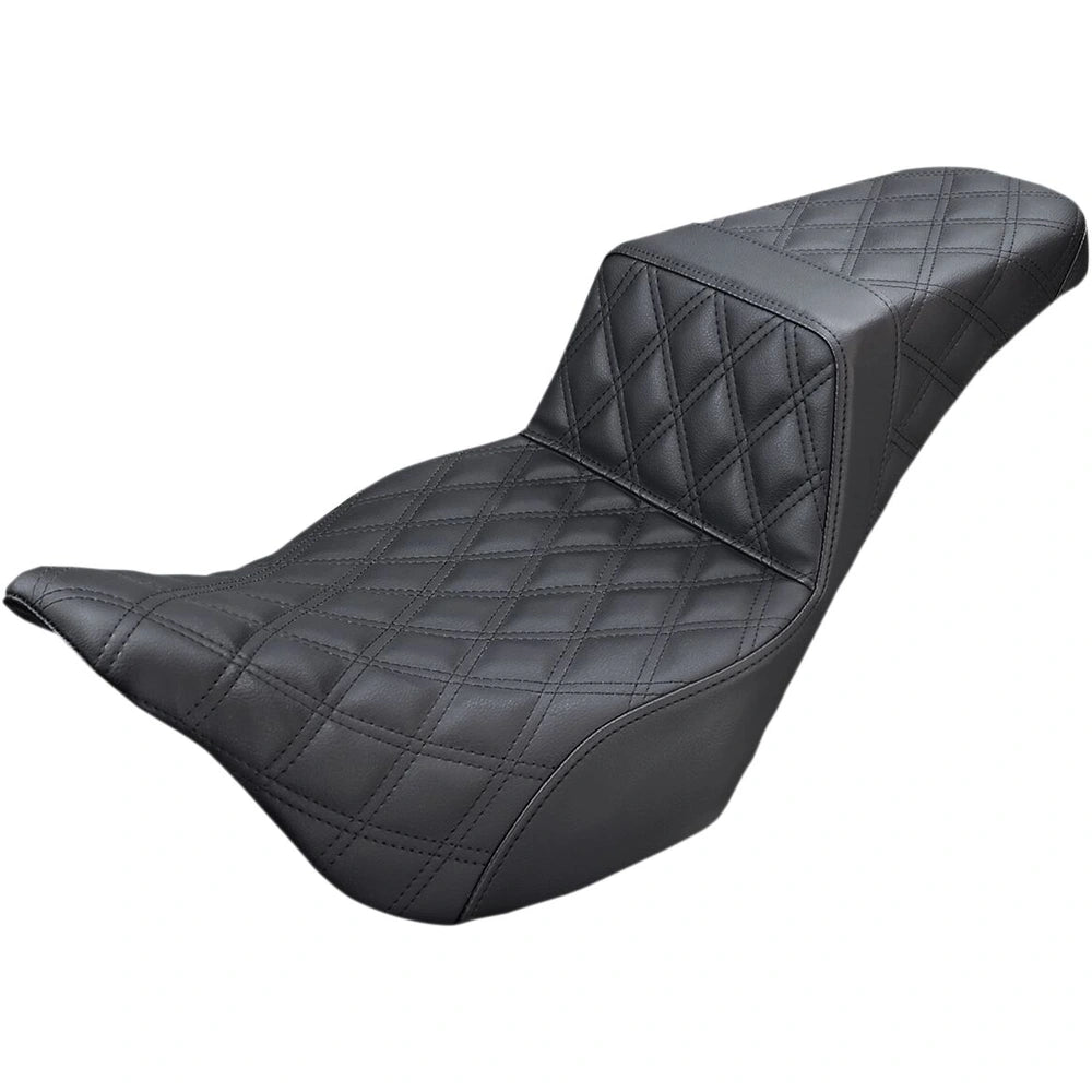 Harley-Davidson Touring (07-24) Step-Up 2-up sæde Full Lattice Stitch, Black – Saddlemen