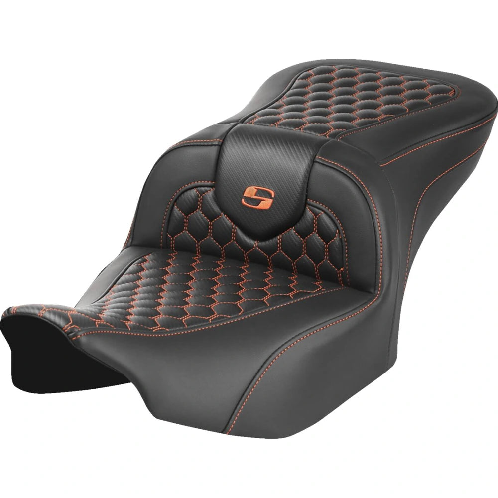Harley-Davidson Touring (23-26) Roadsofa 2-up sæde Honeycomb orange syning – Saddlemen