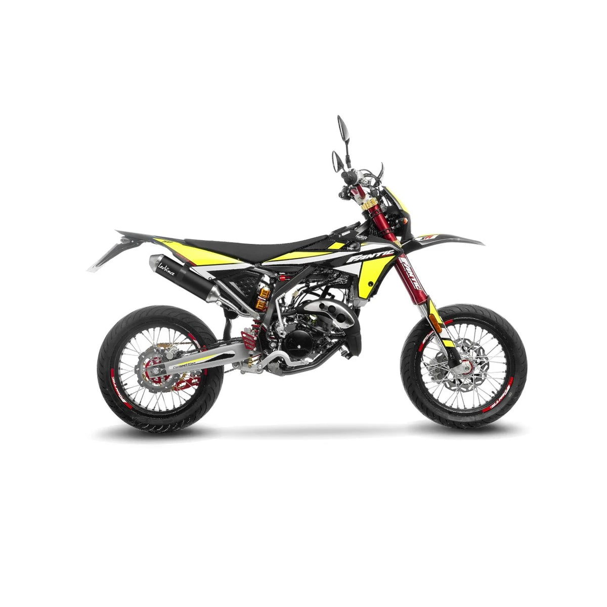 Fantic XE 50 (21-24) m.fl. LeoVince X-FIGHT slip-on – rustfri – ekstra produktvisning af lyddæmper, finish og detaljer 2