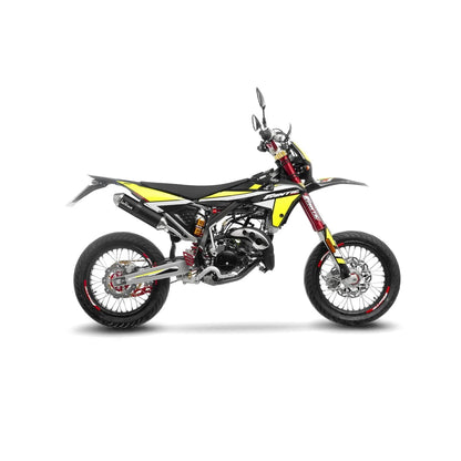 Fantic XE 50 (21-24) m.fl. LeoVince X-FIGHT slip-on – rustfri – ekstra produktvisning af lyddæmper, finish og detaljer 2