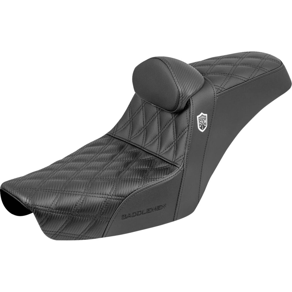 Harley-Davidson Dyna (96-03) Step-Up 2-up sæde Gripper med førerryglæn – Saddlemen