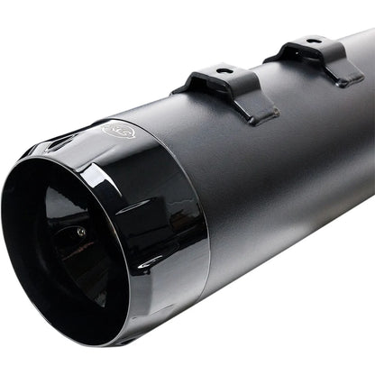 Harley-Davidson Touring (17-25) 4-1/2" MK45 Performance Mufflers, sort / Ceramic, Thruster end cap, sort / poleret end cap – S&S Cycle – alternativ vinkel 3