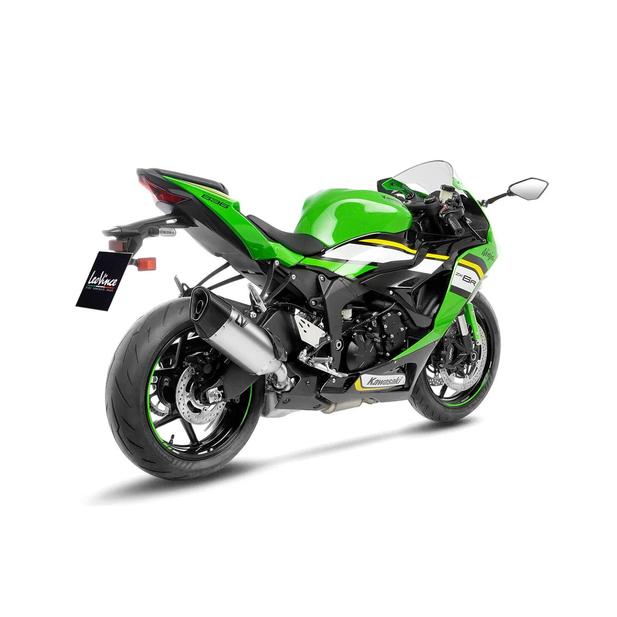 Kawasaki ZX-6R (19-26) LeoVince LV-14 R slip-on – rustfri – titanium-look – ekstra produktvisning af lyddæmper, finish og detaljer 4