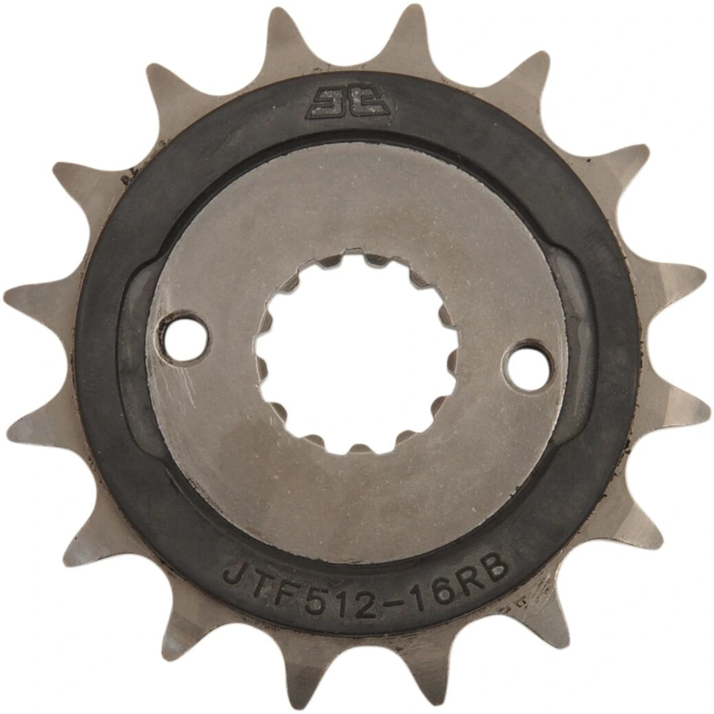 Fortandhjul 16T, 520 – stål, gummidæmpet, JTF512.16RB – JT Sprockets