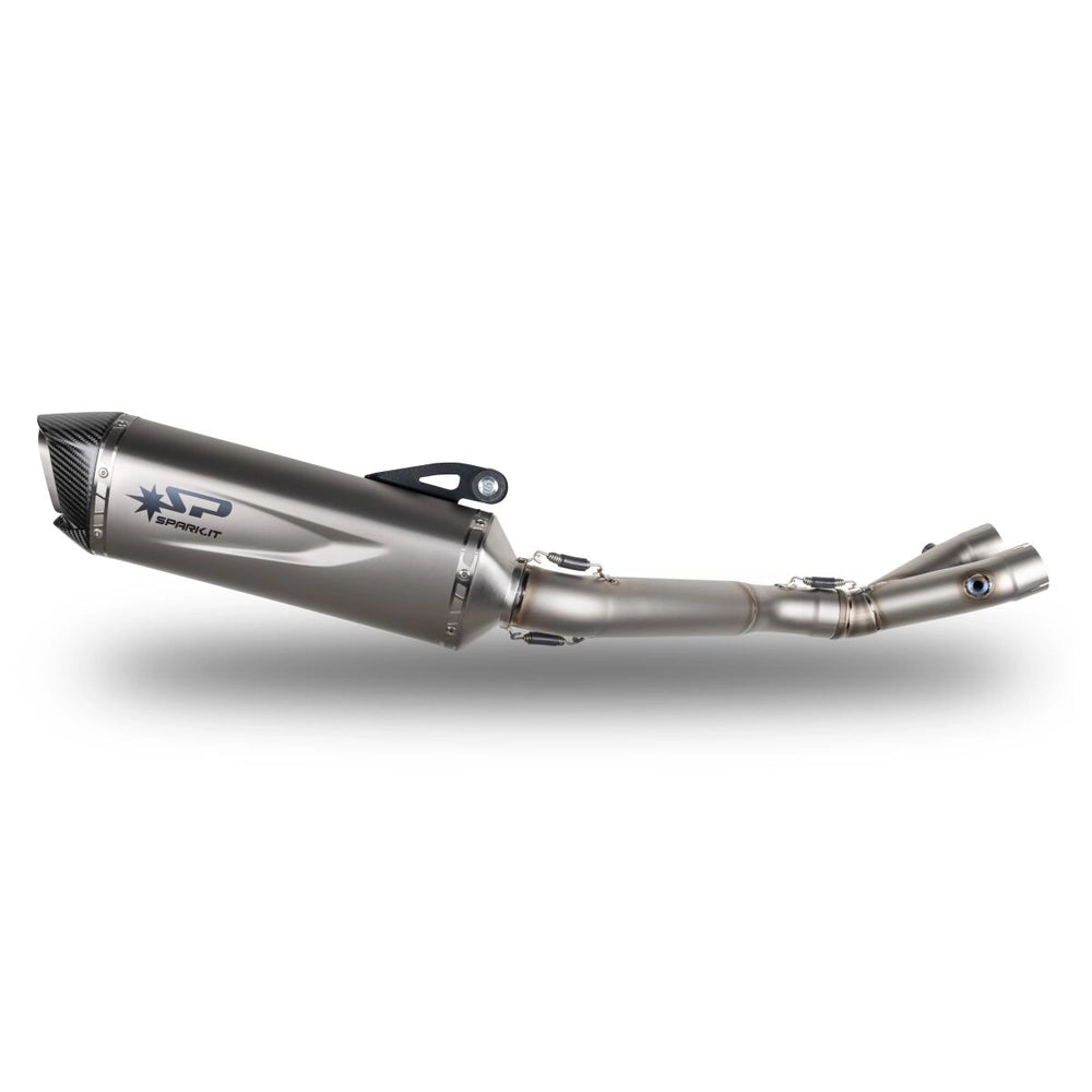 Yamaha YZF-R1 / MT-10 (15-26) Force Evo 3/4 slip-on, titanium – Spark – fritlagt produktvisning