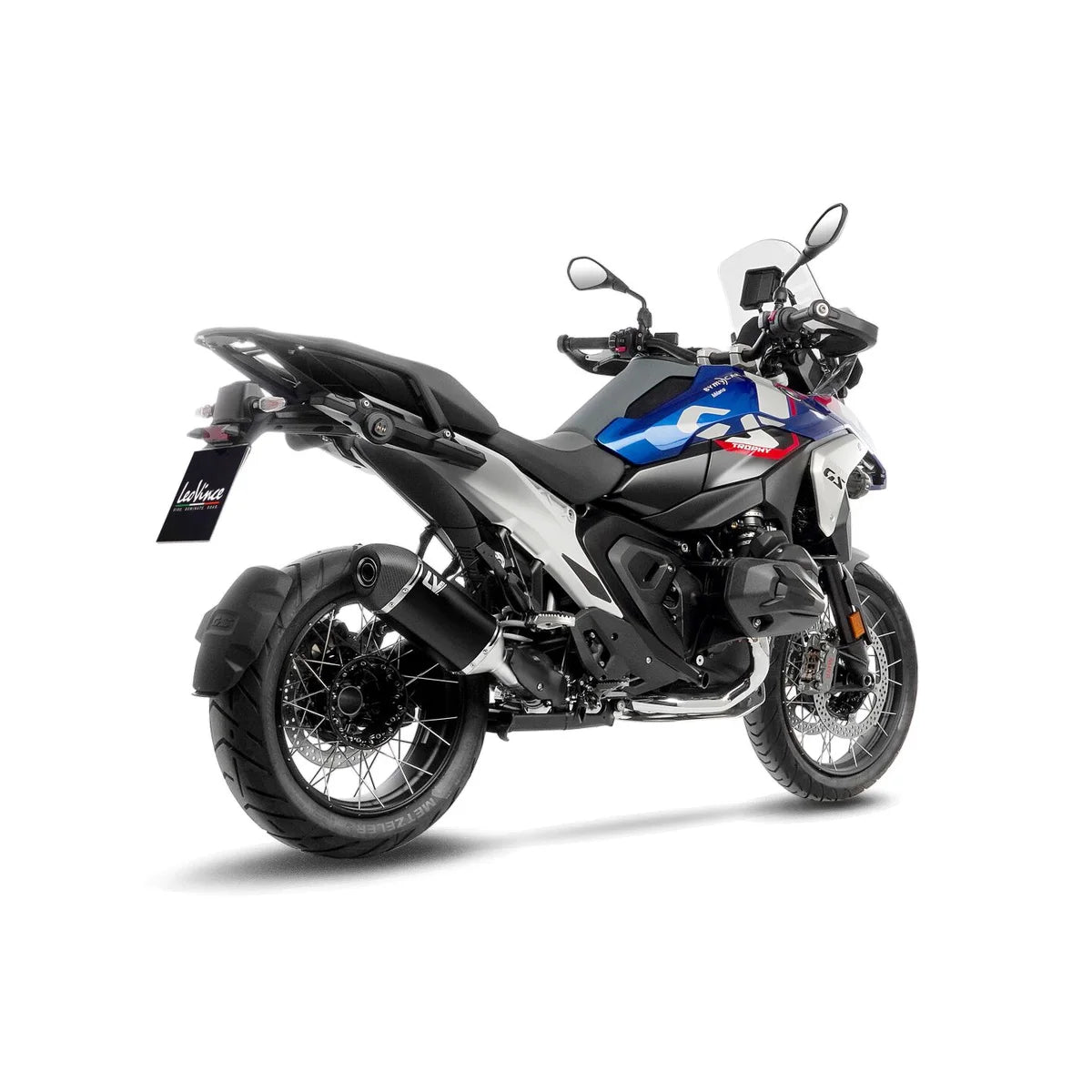 BMW R1300GS (23-26) LeoVince LV-14 slip-on – rustfri – sort – ekstra produktvisning af lyddæmper, finish og detaljer 3