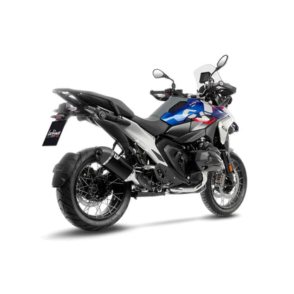 BMW R1300GS (23-26) LeoVince LV-14 slip-on – rustfri – sort – ekstra produktvisning af lyddæmper, finish og detaljer 3