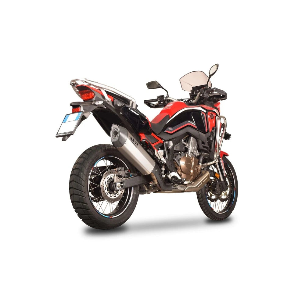 Honda CRF1100L Africa Twin (20-26) Fighter slip-on, titanium – Spark – produktdetalje fra alternativ vinkel, billede 4