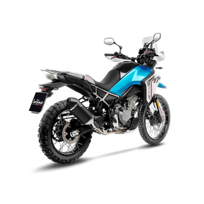 CFMOTO MT 450 (24-26) LeoVince LV-14 slip-on – rustfri – godkendt – sort – ekstra produktvisning af lyddæmper, finish og detaljer 4