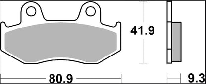 Detaljebillede 3 af Honda PS 125 I 07-12 bremseklodser – Brembo Genuine CC 07038