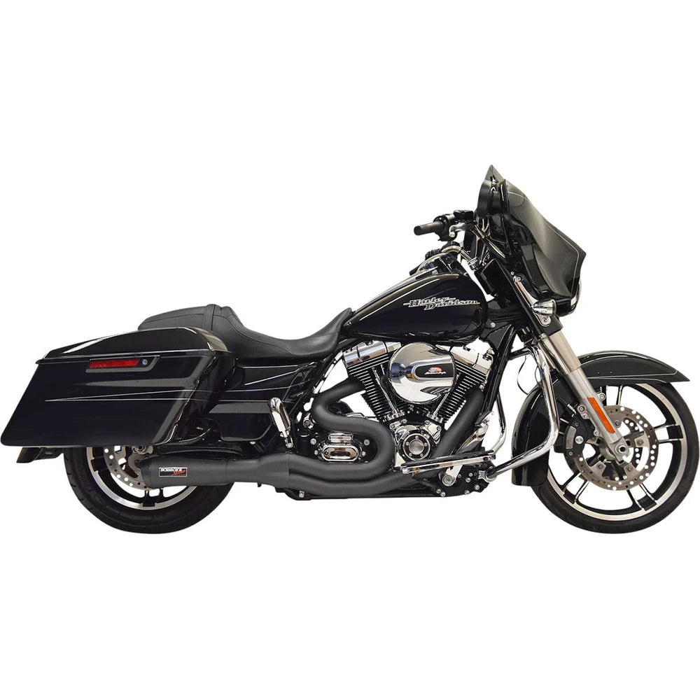 Harley-Davidson Touring (06-16) Road Rage II 2-i-1 Mid-Length komplet udstødning, sort – Bassani