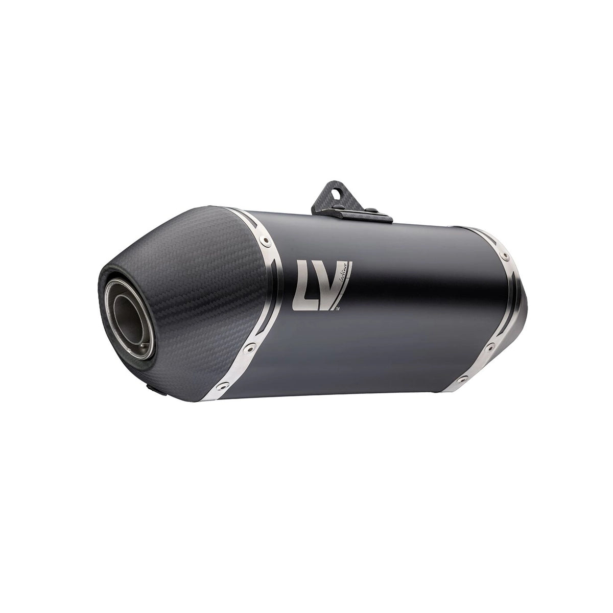 CFMOTO MT 450 (24-26) LeoVince LV-14 slip-on – rustfri – godkendt – sort – ekstra produktvisning af lyddæmper, finish og detaljer 2