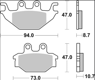 Ekstra produktbillede af Yamaha YZF-R125 08-26 bremseklodser – Brembo CC 07GR5209