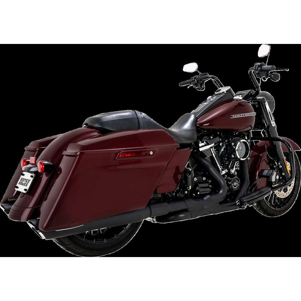 Harley-Davidson Touring (17-26) Twin Slash slip-on, sort – Vance & Hines – detaljebillede af udstødning og finish 2