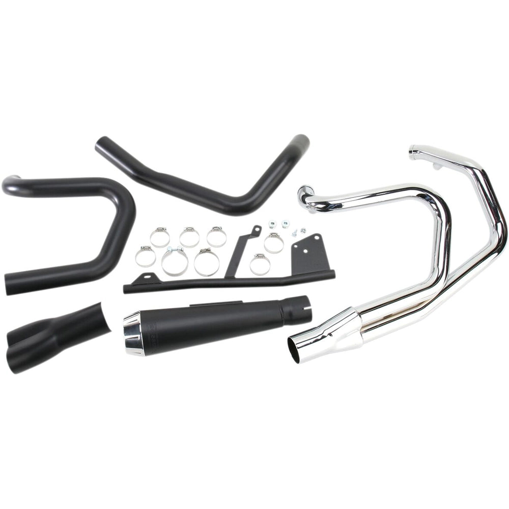 Harley-Davidson Sportster (04-13) Road Rage 2-i-1 komplet udstødning, sort – Bassani