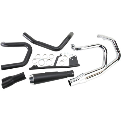 Harley-Davidson Sportster (04-13) Road Rage 2-i-1 komplet udstødning, sort – Bassani