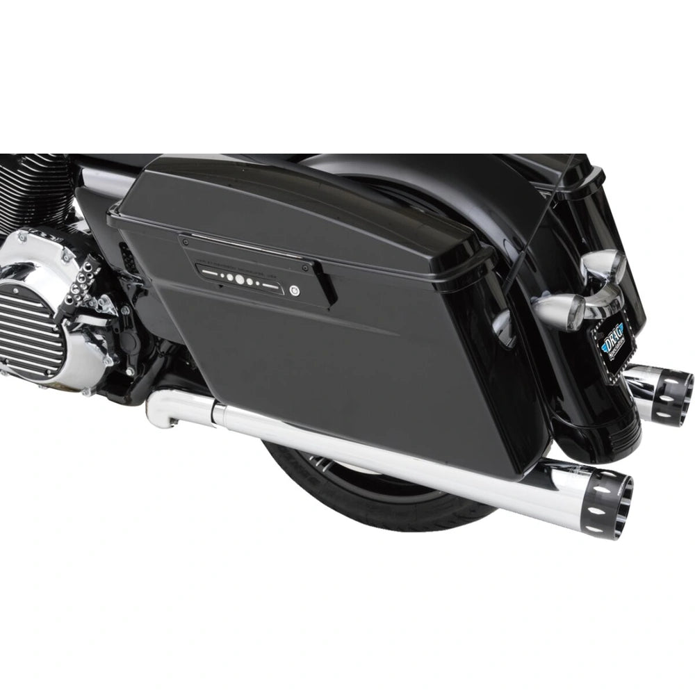 Harley-Davidson Touring (95-26) Megaphone slip-on udstødninger, krom, tapered, med 2-1/2" perfor… – ekstra produktvisning 3 med fokus på design og detaljer