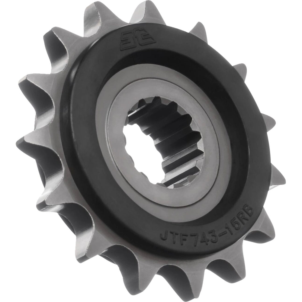 Fortandhjul 15T, 530 – stål, gummidæmpet, JTF743.15RB – JT Sprockets