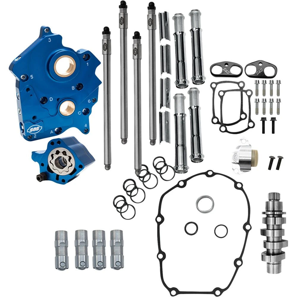 Harley-Davidson modeller (17-26) 496 Chain Drive Cam Chest Kit, chrome pushrod tubes – S&S Cycle