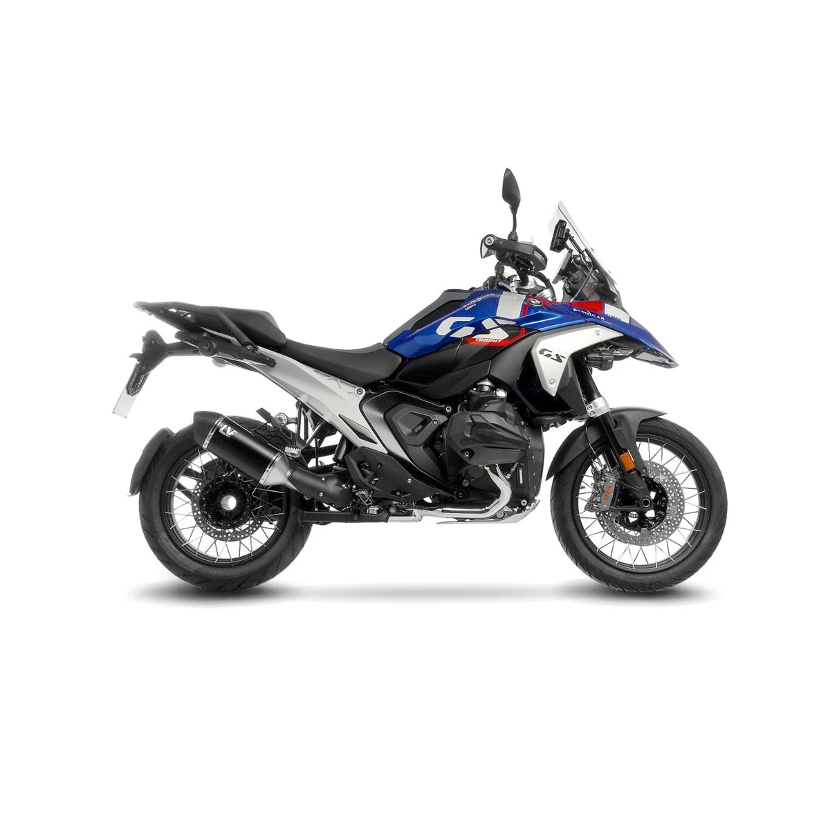 BMW R1300GS (23-26) LeoVince LV-14 slip-on – rustfri – sort – ekstra produktvisning af lyddæmper, finish og detaljer 6