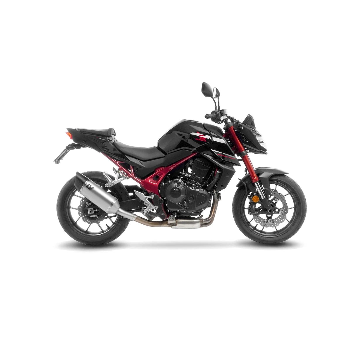 Honda CB750 (23-26) LeoVince LV-14 R slip-on – rustfri – godkendt – titanium-look – 15600 – ekstra produktvisning af lyddæmper, finish og detaljer 7