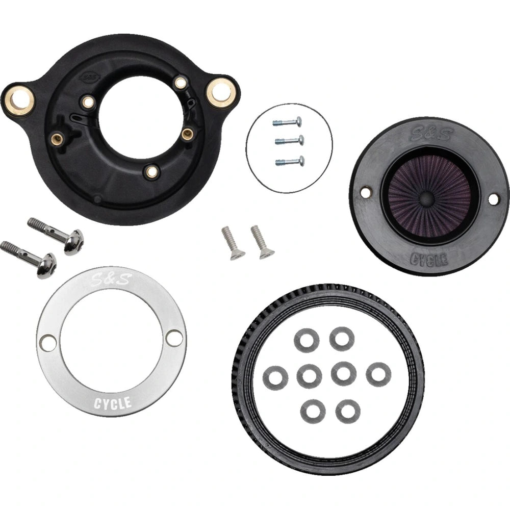 Harley-Davidson modeller (17-23) Air Stinger Stealth Air Cleaner Kit, Air Stinger / Stealth, Ring, sort / krom – S&S Cycle – detaljevisning 7