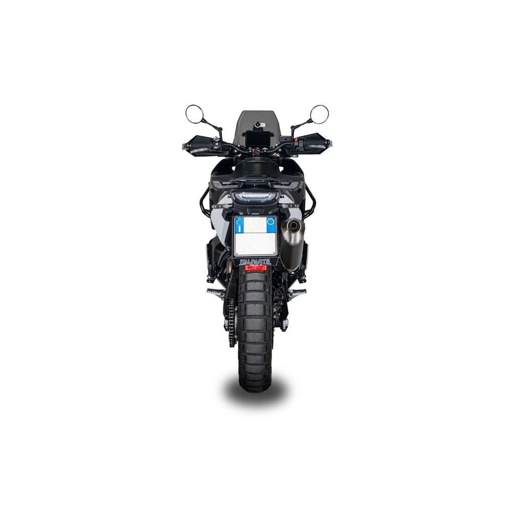 KTM 790/890 Adventure / Husqvarna Norden 901 Dakar slip-on, sort – Spark – måltegning og tekniske dimensioner, billede 4