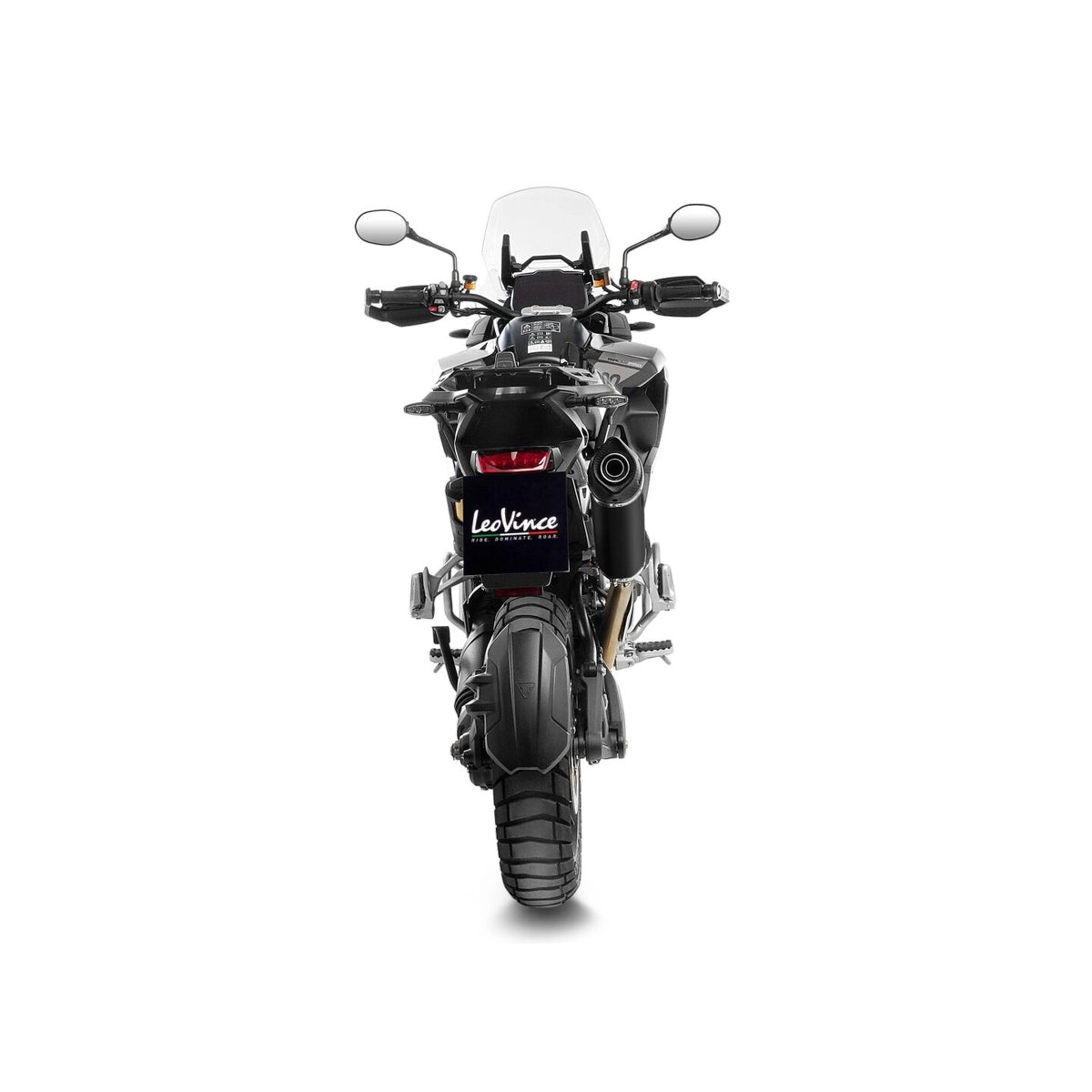 Triumph Tiger 1200 GT (22-26) LeoVince Nero slip-on – rustfri – mat sort – ekstra produktvisning af lyddæmper, finish og detaljer 3