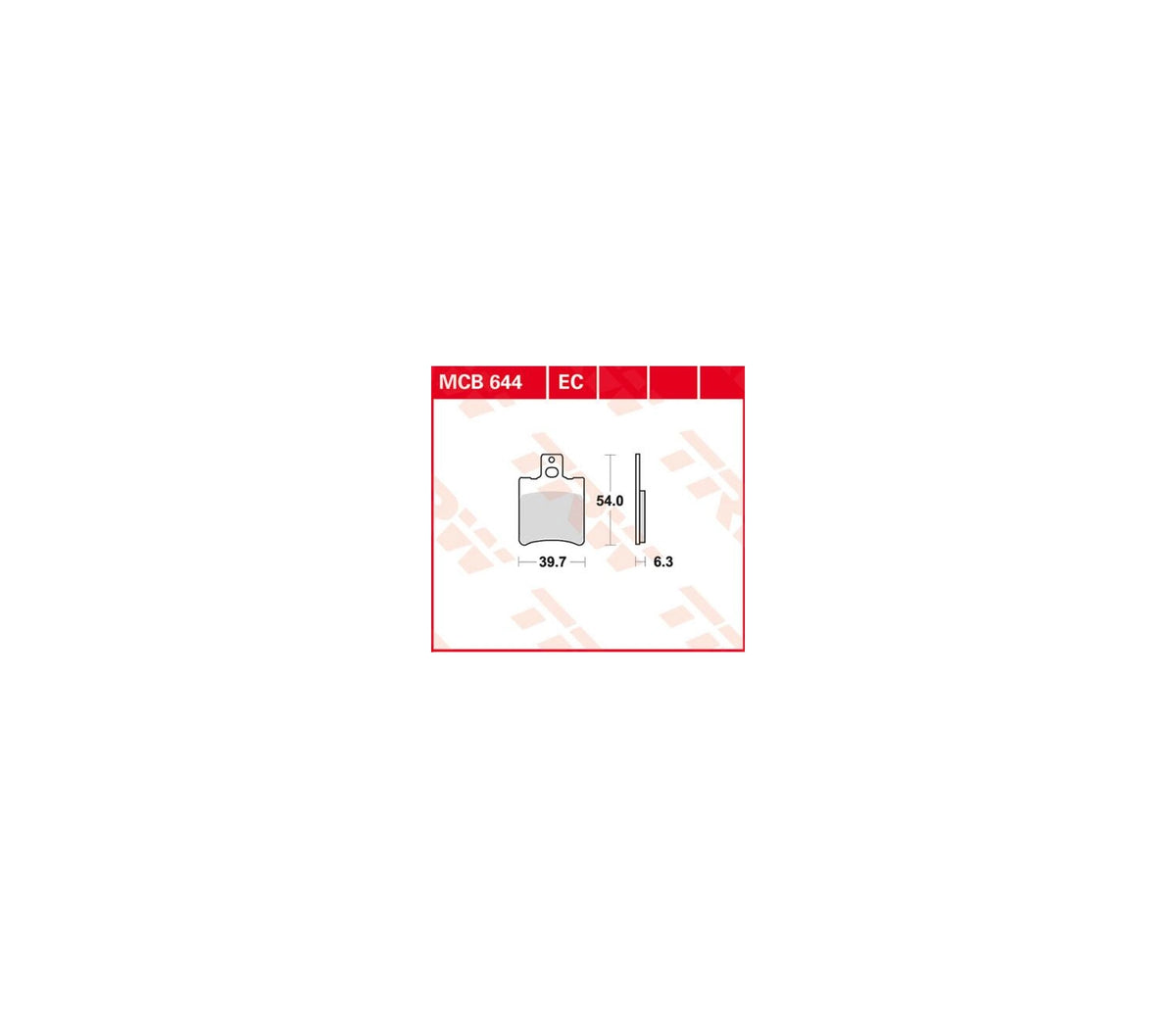 Mbk NITRO 50 97-17 m.fl. – EC keramisk/organiske bremseklodser foran – TRW MCB644EC – produktillustration