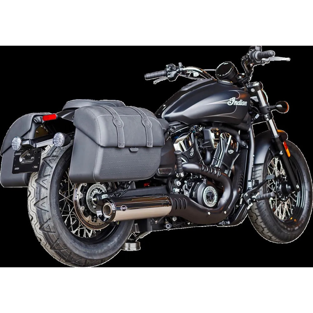 Indian Sixty (24-26) Grand National Slip-On Mufflers, krom – S&S Cycle – alternativ vinkel 3