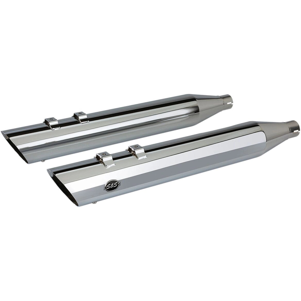 Harley-Davidson Touring / Trike (95-26) Slash Cut Slip-On Mufflers, krom – S&S Cycle