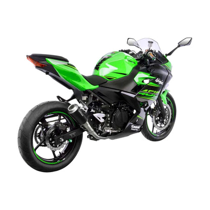 Kawasaki Ninja 400 (18-23) m.fl. LeoVince LV-10 slip-on – rustfri – mat sort – 15218BU – ekstra produktvisning af lyddæmper, finish og detaljer 3
