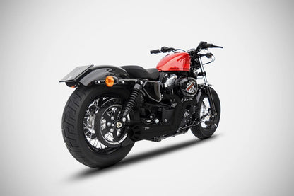 Harley-Davidson Sportster 883/1200 (14-16) Conical 2-i-1 komplet udstødning, sort – Zard – produktbillede 2