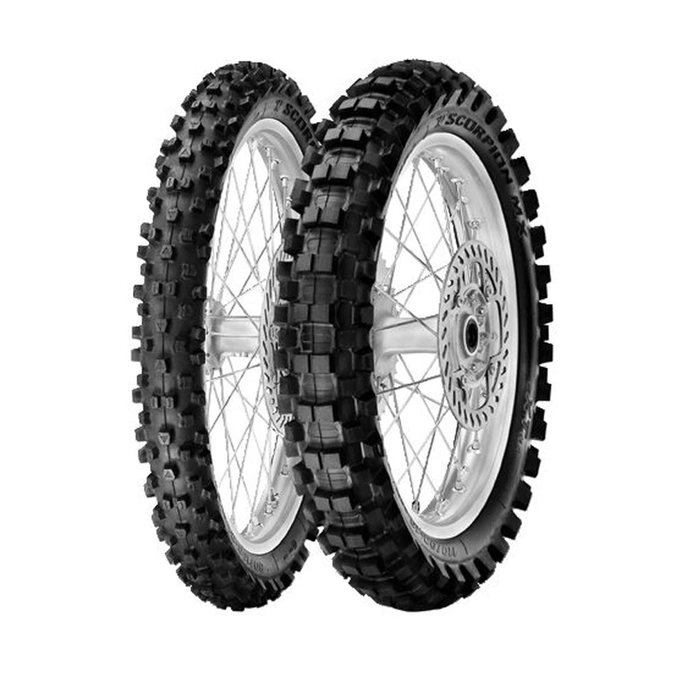Pirelli Scorpion MX Extra X 110/90-19 62M TT NHS – bagdæk set fra siden – se profil og design på dette Pirelli bagdæk hos Mo2parts.