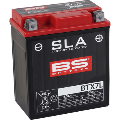 BS Battery BTX7L 12V 6Ah 100A AGM MC batteri