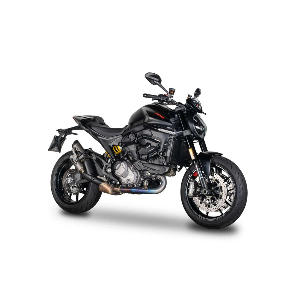 Ducati Monster 937 / Multistrada V4 (21-25) Dyno slip-on, titanium – Spark – produktdetalje fra alternativ vinkel, billede 2