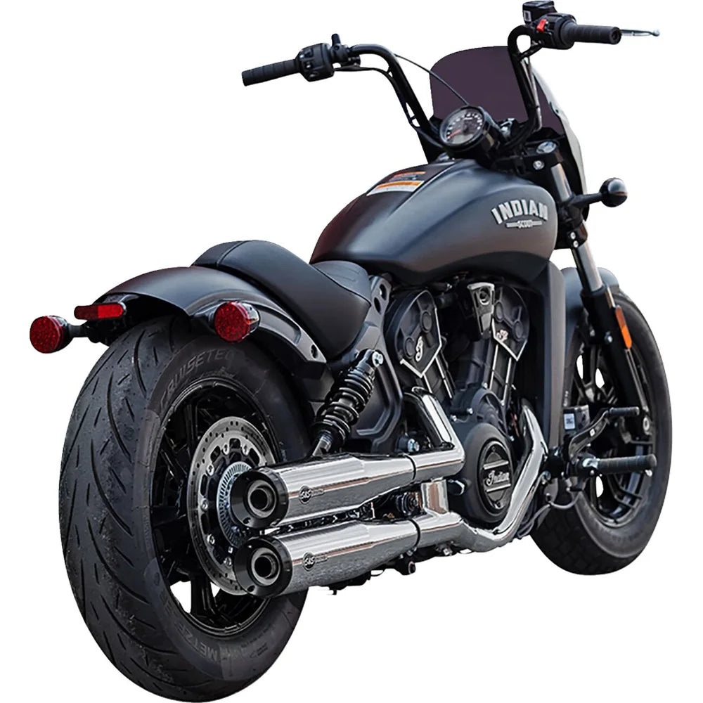 Indian Sixty (19-23) Grand National Slip-On Mufflers, Show Chrome – S&S Cycle – ekstra produktvisning 2