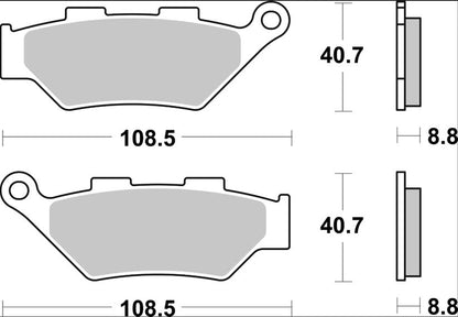 Ekstra produktbillede af Benelli TRK 502 X 17-26 bremseklodser – Brembo SA 07KS07SA