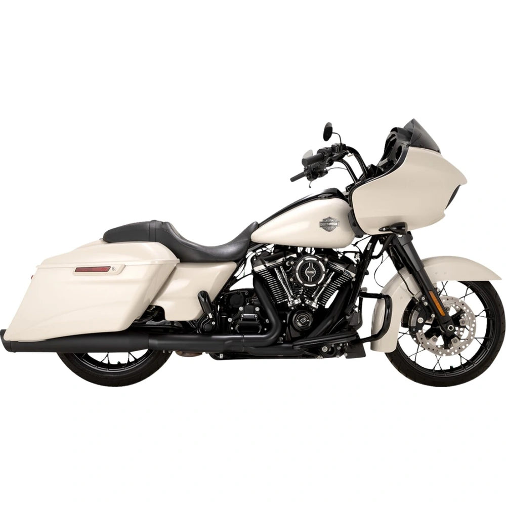 Harley-Davidson Touring (17-26) Razorback 450 slip-on, sort – Vance & Hines – detaljebillede af udstødning og finish 2