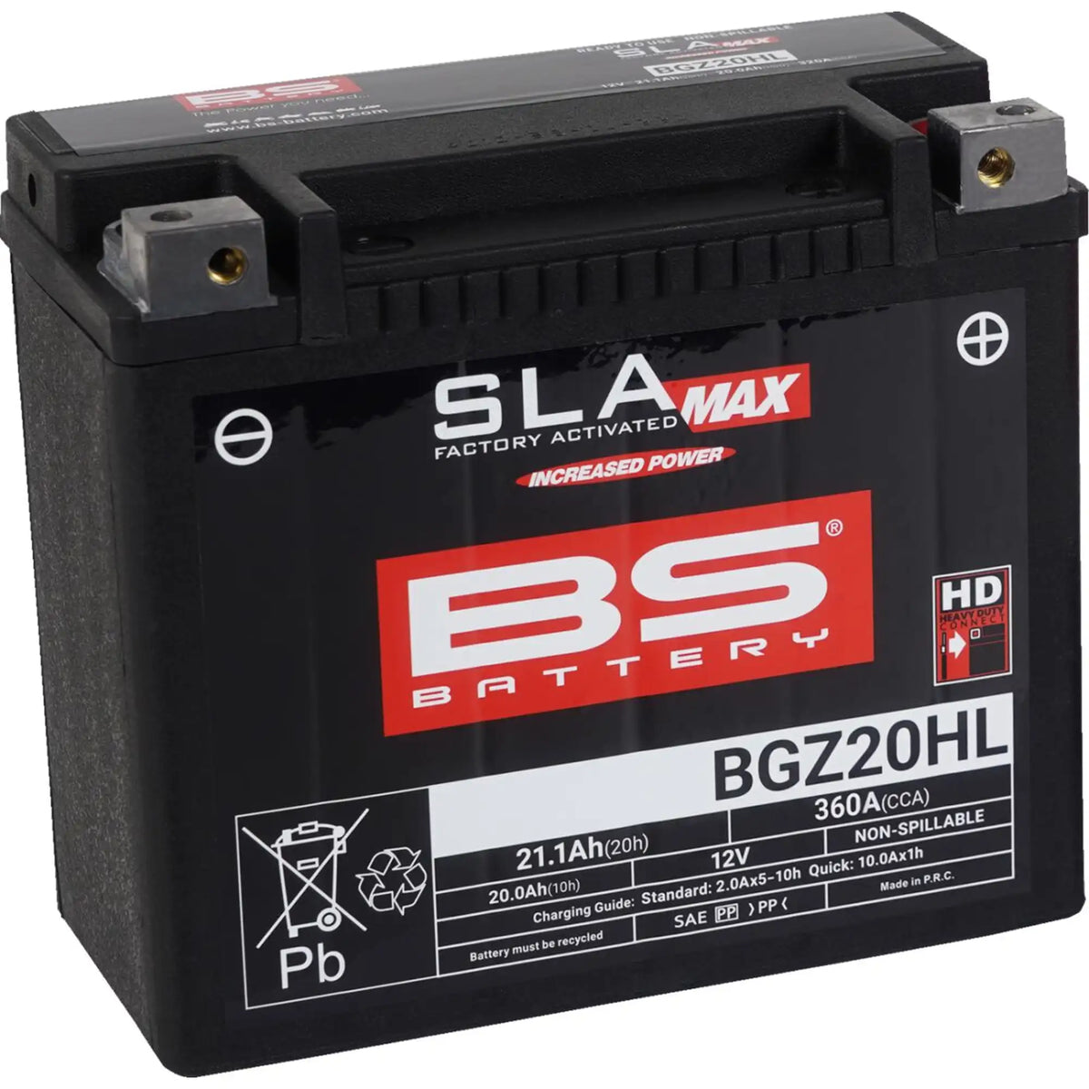 BS Battery BGZ20HL 12V 20Ah 360A AGM MC batteri