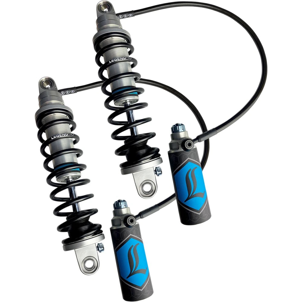 Legend Suspension Harley-Davidson Touring (09-13) REVO-ARC støddæmpersæt, 14", Standard Duty, remote reservoir, clear – for bedre komfort, kontrol og stabilitet