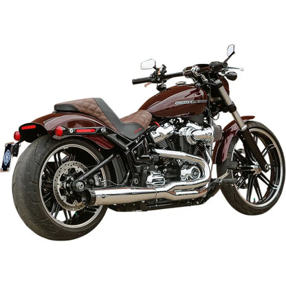 Harley-Davidson Softail / Dyna (18-23) SuperStreet 2:1 Exhaust System, krom, Straight-Cut end cap – S&S Cycle – alternativ vinkel 3