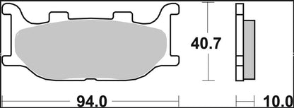Detaljebillede 3 af Yamaha XP 500 T-Max 01-11 bremseklodser – Brembo XS 07042XS