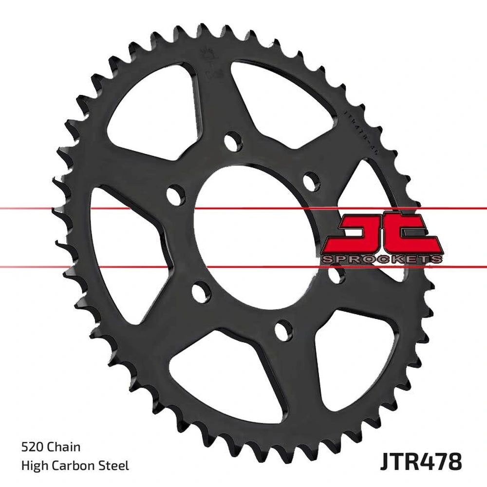 Bagtandhjul 46T, 520 – stål, JTR478.46ZBK – JT Sprockets